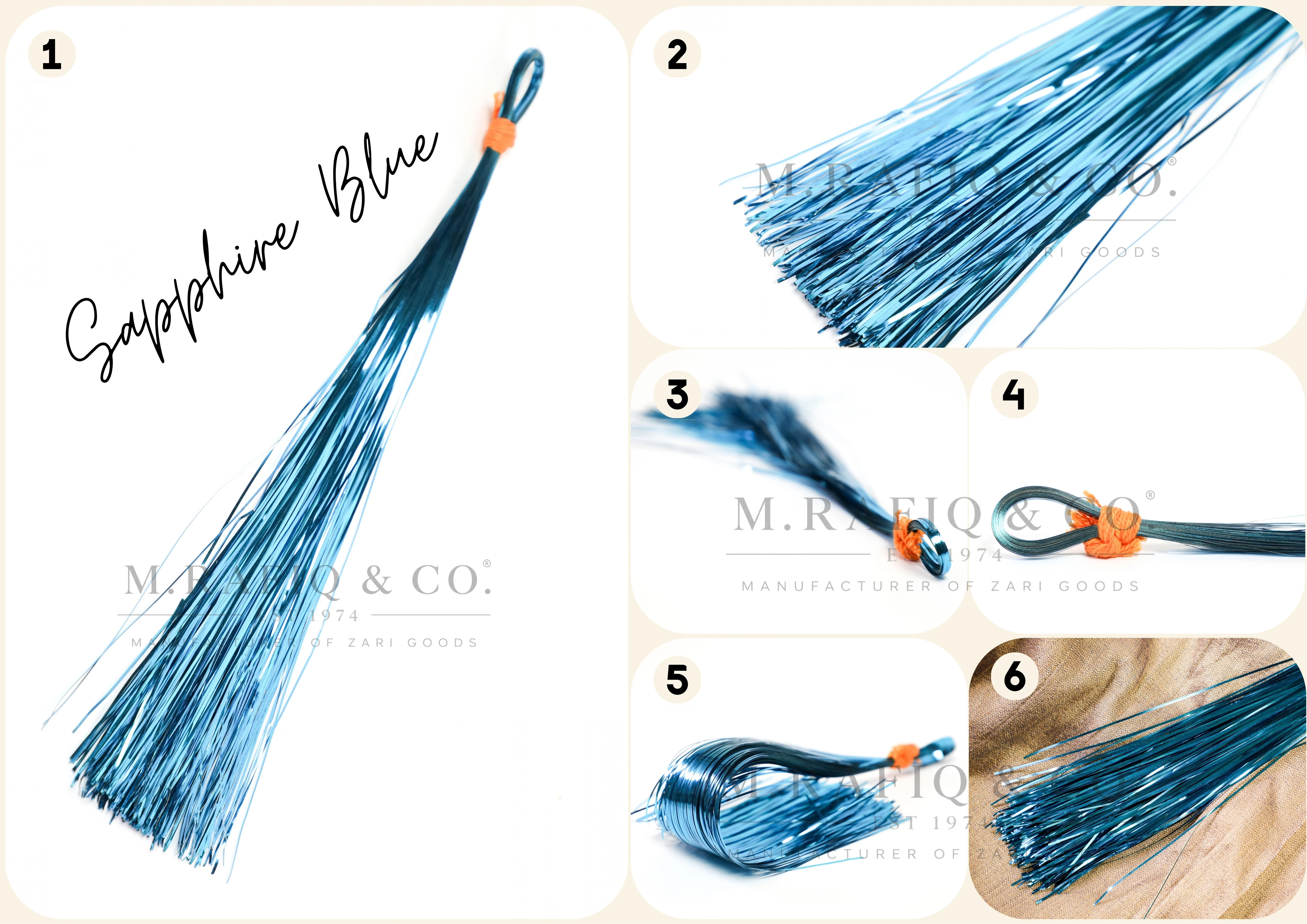 Sapphire Blue Flat Metallic Strip spool